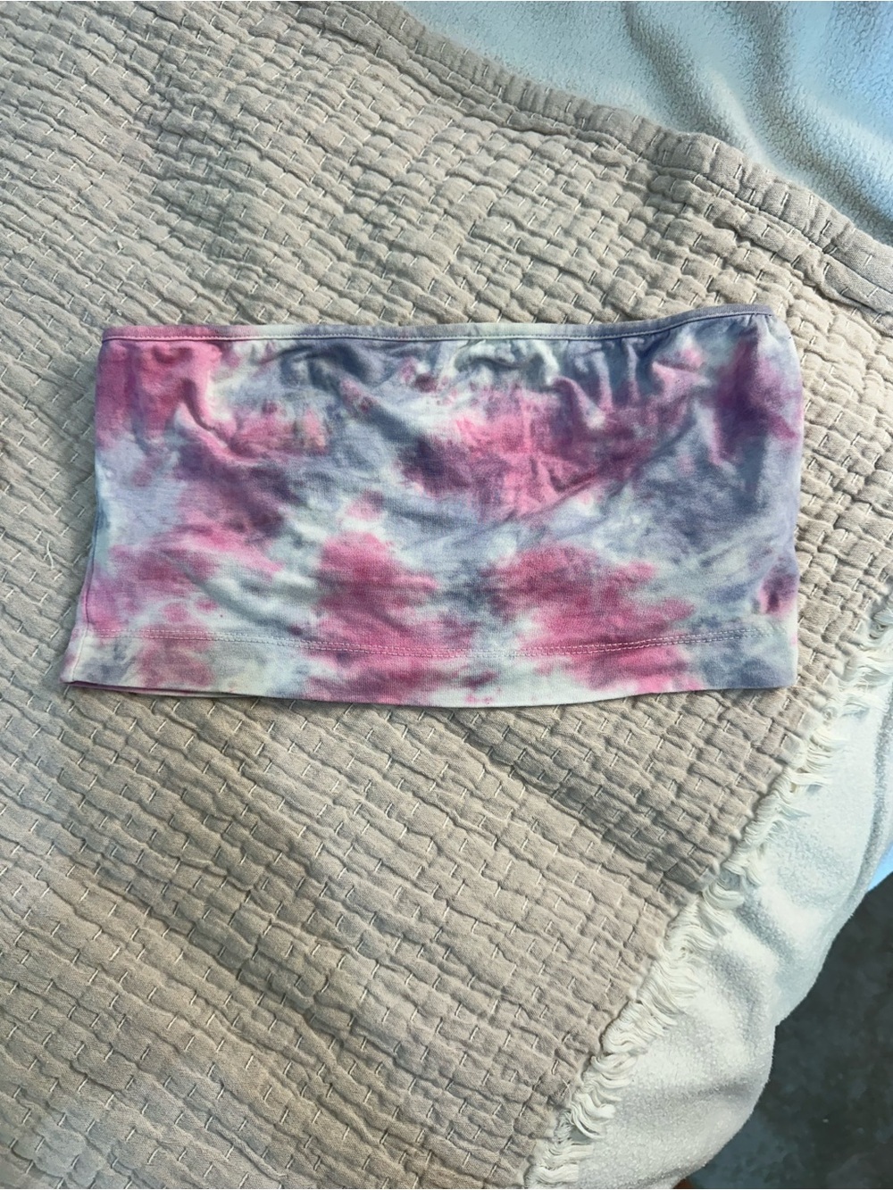 Free People Pink & Blue Tie-Dye Tube bralette bandeau